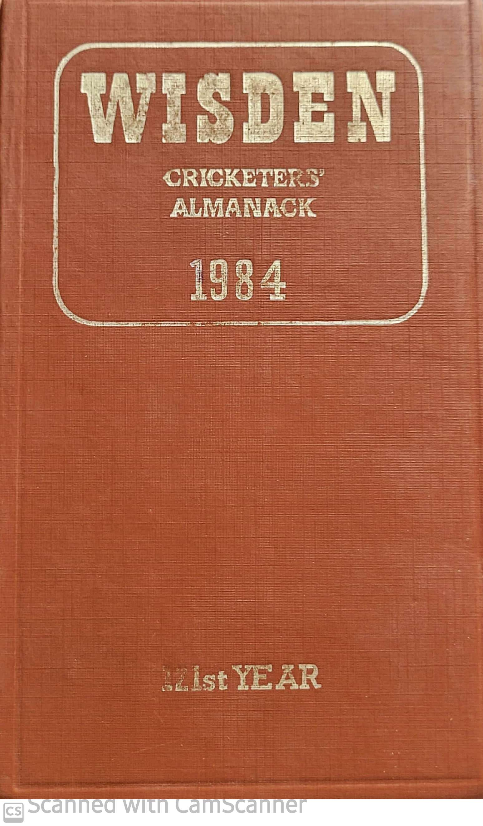 wisden cricketer's almanack 1984